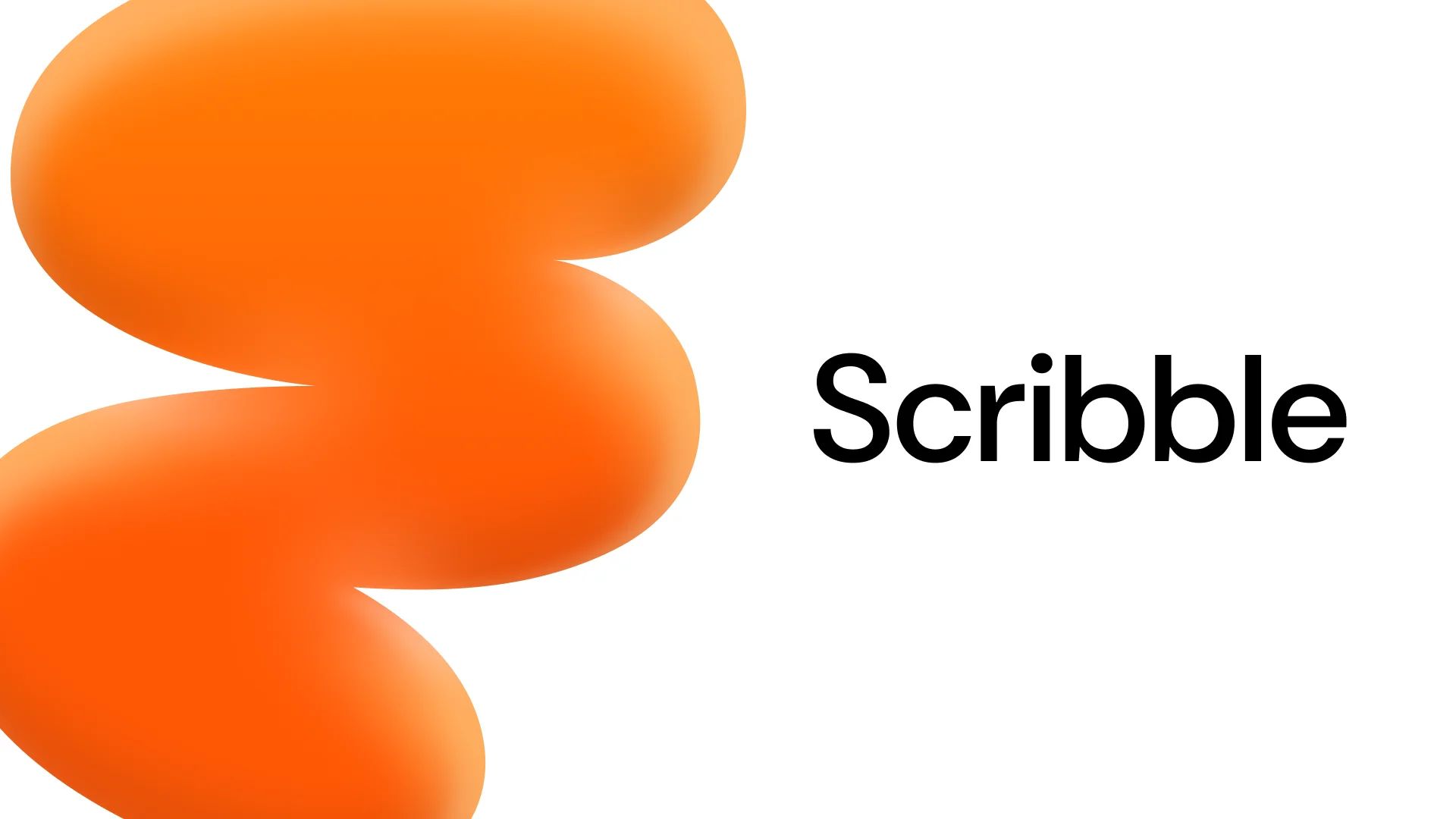 Scribble orange abstract mark and wordmark