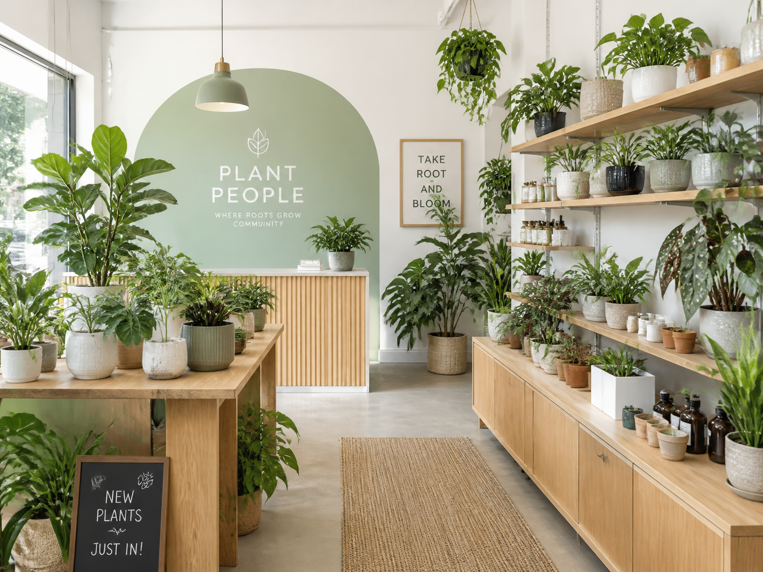 Mason's Plants storefront interior